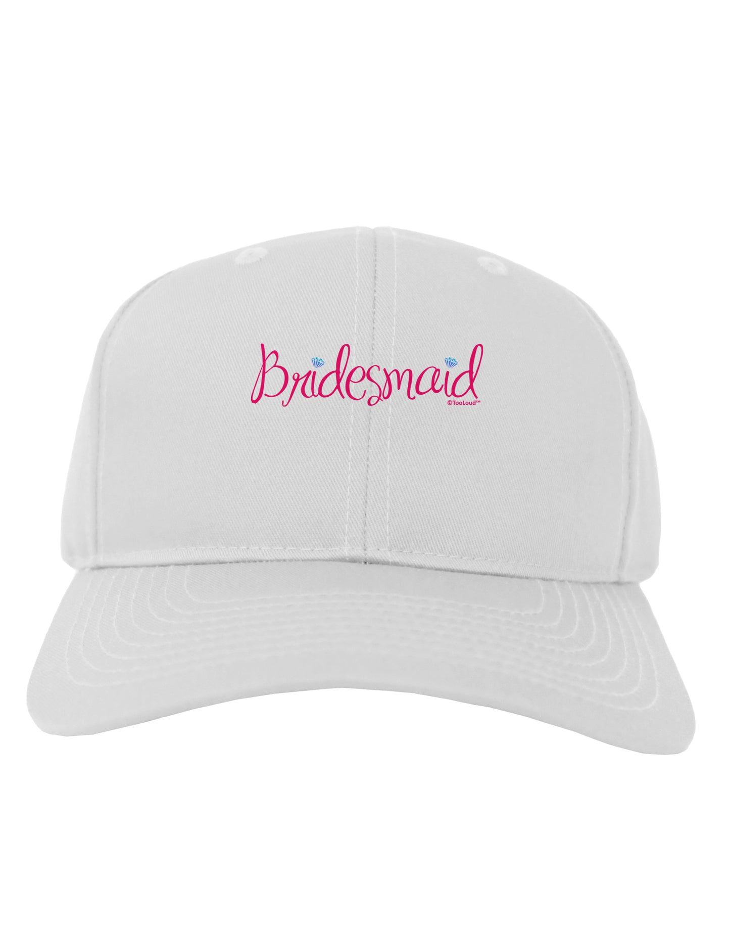 Bridesmaid Design - Diamonds - Color Adult Baseball Cap Hat-Baseball Cap-TooLoud-White-One Size-Davson Sales