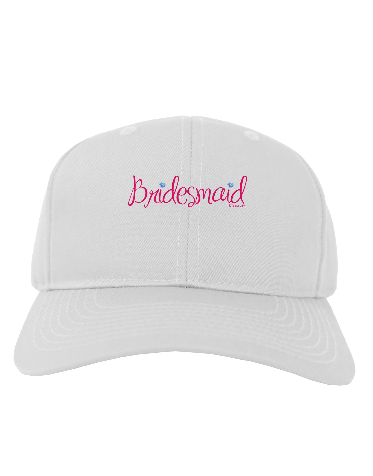 Bridesmaid Design - Diamonds - Color Adult Baseball Cap Hat-Baseball Cap-TooLoud-White-One Size-Davson Sales