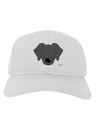 Cute Black Labrador Retriever Dog Adult Baseball Cap Hat by TooLoud-Baseball Cap-TooLoud-White-One Size-Davson Sales