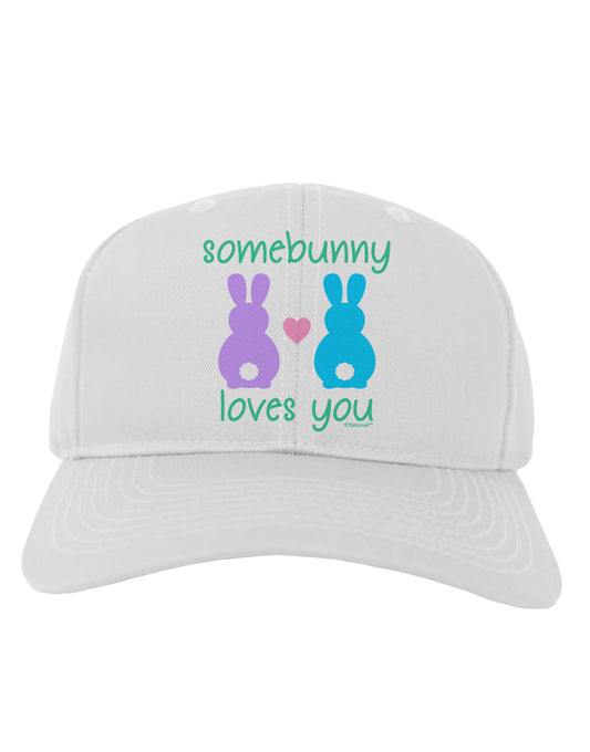 Somebunny Loves You Adult Baseball Cap Hat by TooLoud-Baseball Cap-TooLoud-White-One Size-Davson Sales
