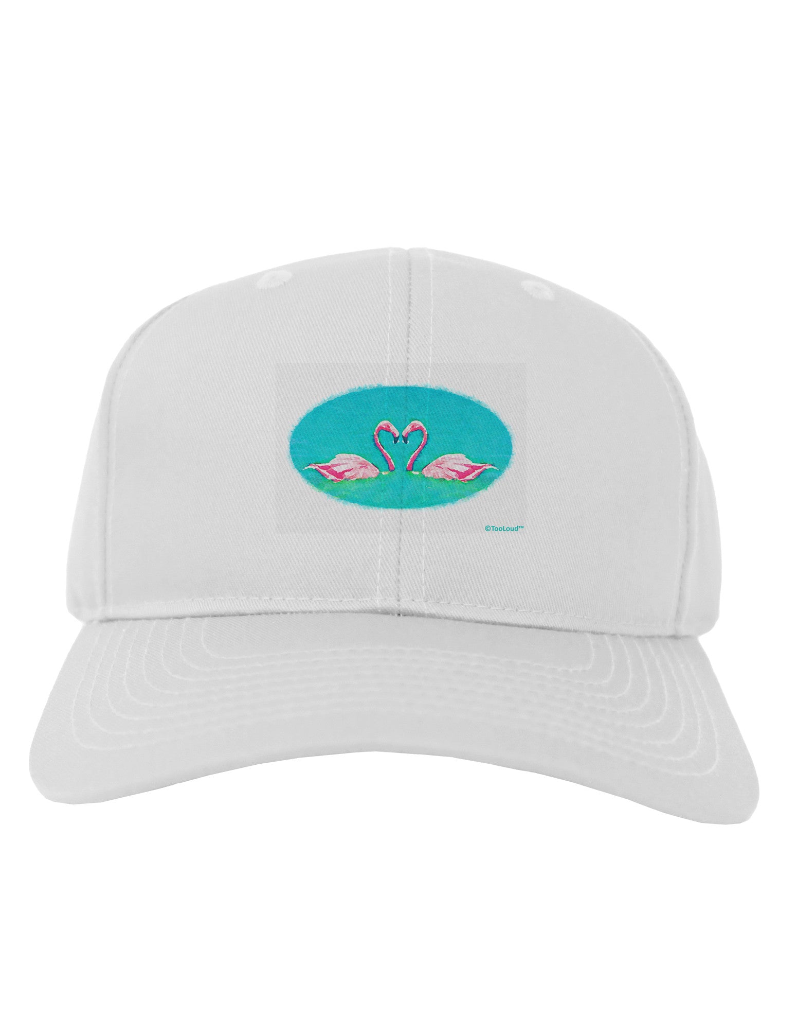 Love Birds - Flamingos Watercolor Adult Baseball Cap Hat-Baseball Cap-TooLoud-White-One Size-Davson Sales