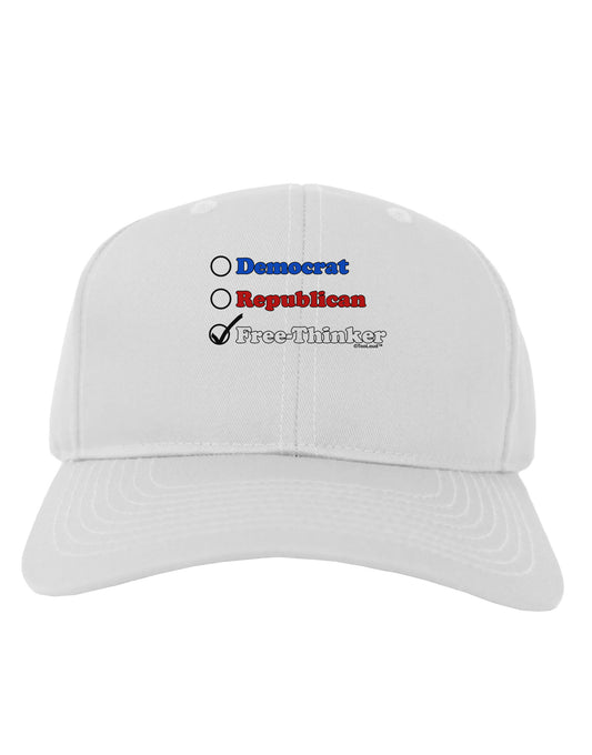 Free Thinker Checklist Adult Baseball Cap Hat-Baseball Cap-TooLoud-White-One Size-Davson Sales