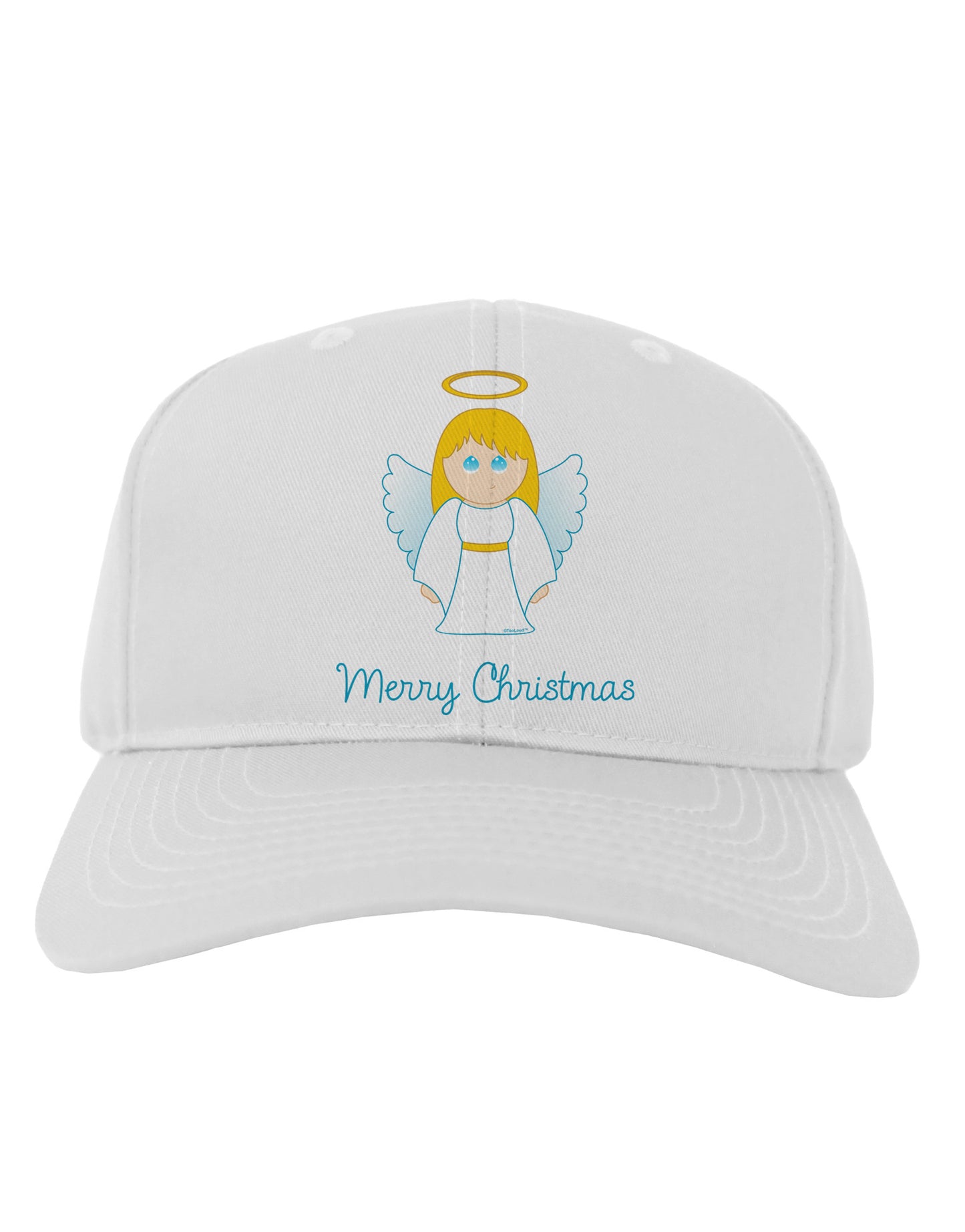 Merry Christmas Cute Angel Girl Adult Baseball Cap Hat-Baseball Cap-TooLoud-White-One Size-Davson Sales