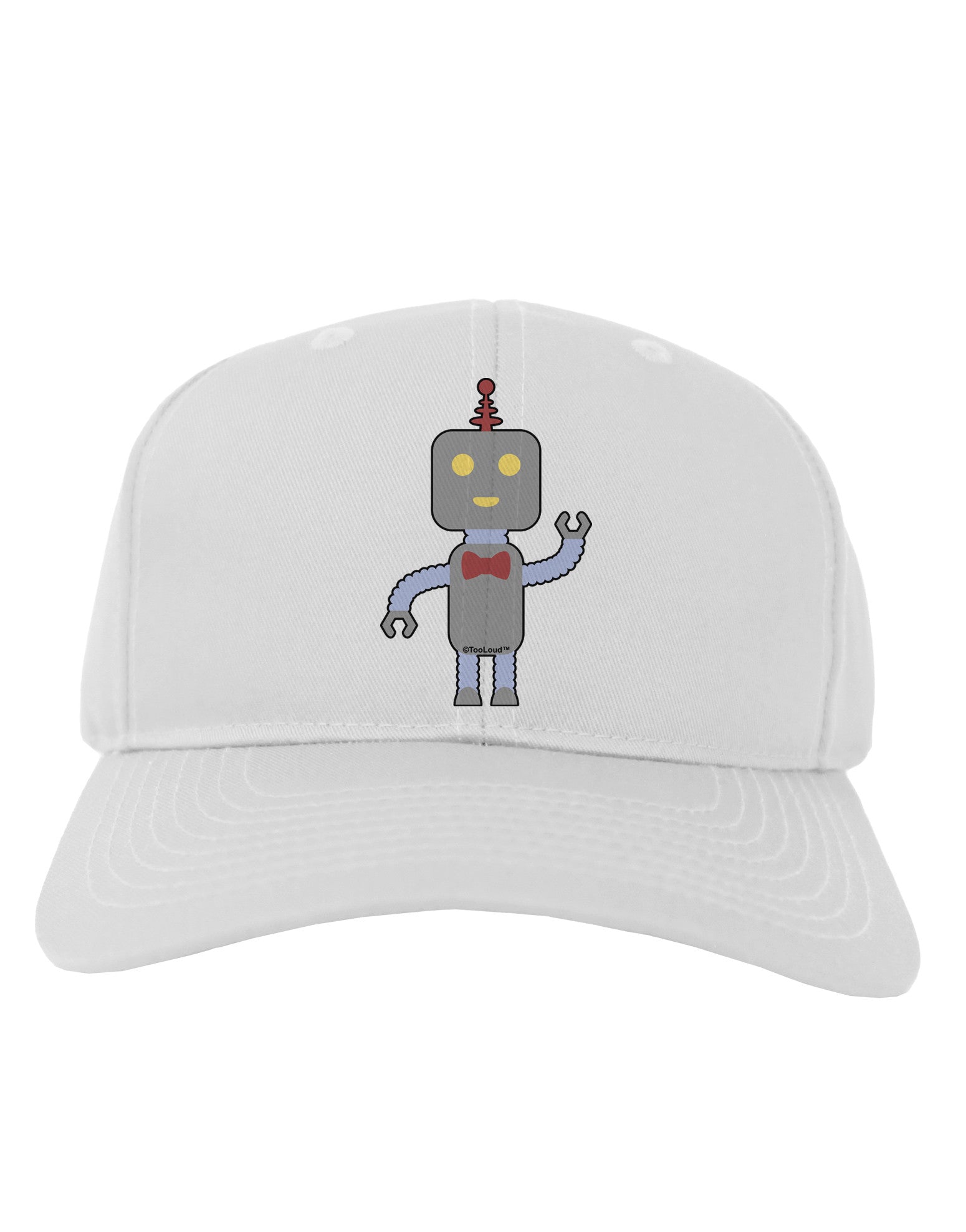 Cute Robot Male Adult Baseball Cap Hat-Baseball Cap-TooLoud-White-One Size-Davson Sales