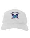 Autism Awareness - Puzzle Piece Butterfly Adult Baseball Cap Hat-Baseball Cap-TooLoud-White-One Size-Davson Sales