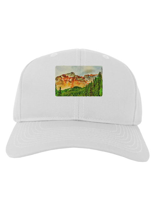Colorado Forrest Watercolor Adult Baseball Cap Hat-Baseball Cap-TooLoud-White-One Size-Davson Sales
