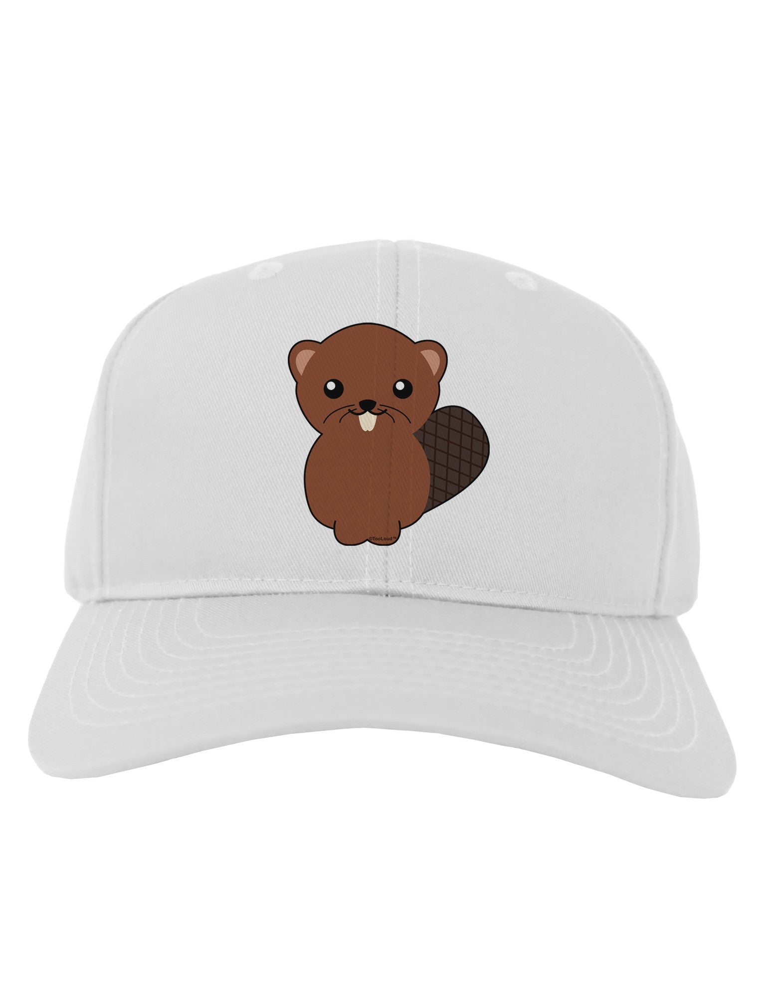 Cute Beaver Adult Baseball Cap Hat-Baseball Cap-TooLoud-White-One Size-Davson Sales