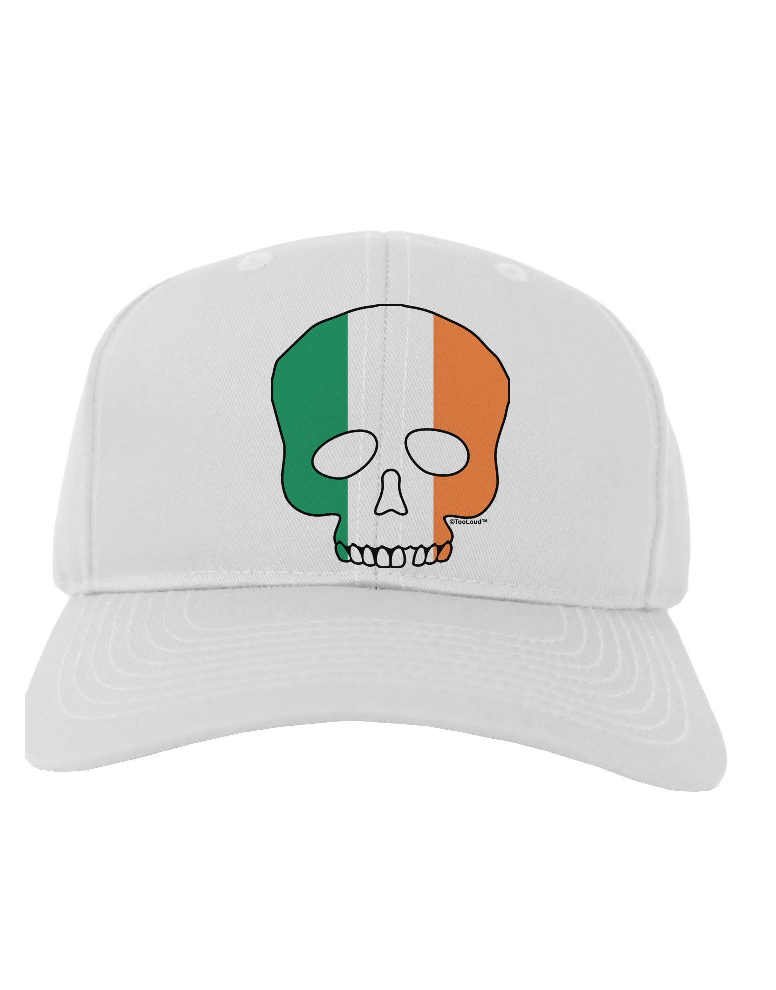 Skull Flag Ireland Adult Baseball Cap Hat-Baseball Cap-TooLoud-White-One Size-Davson Sales