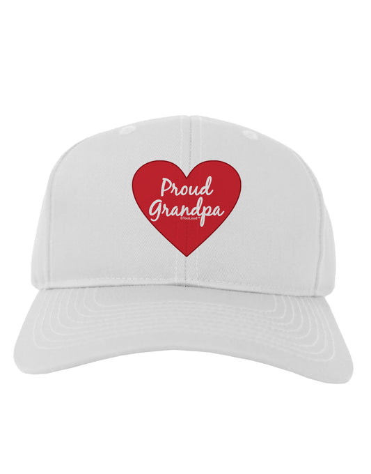 Proud Grandpa Heart Adult Baseball Cap Hat by TooLoud-Baseball Cap-TooLoud-White-One Size-Davson Sales