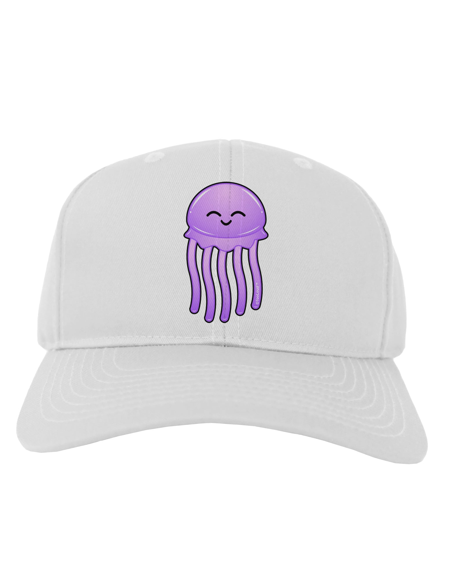Cute Jellyfish Adult Baseball Cap Hat by TooLoud-Baseball Cap-TooLoud-White-One Size-Davson Sales