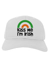 Irish Flag Rainbow - Kiss Me I'm Irish Adult Baseball Cap Hat by TooLoud-Baseball Cap-TooLoud-White-One Size-Davson Sales