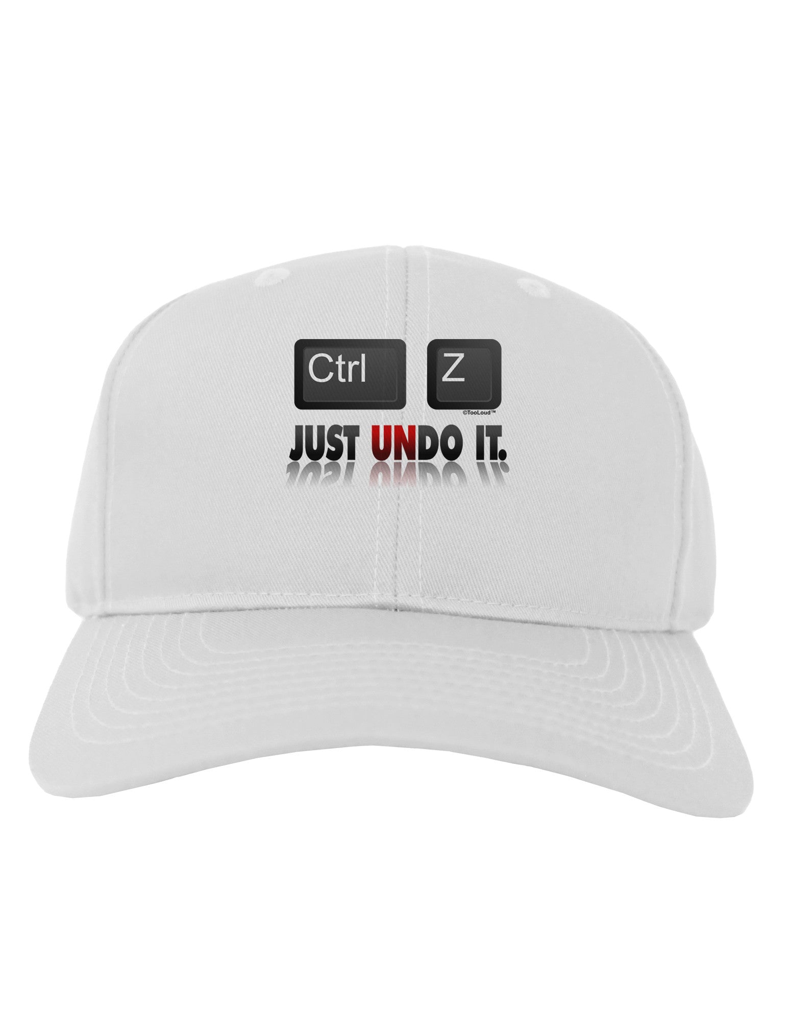 Ctrl Z Just Undo It Adult Baseball Cap Hat-Baseball Cap-TooLoud-White-One Size-Davson Sales