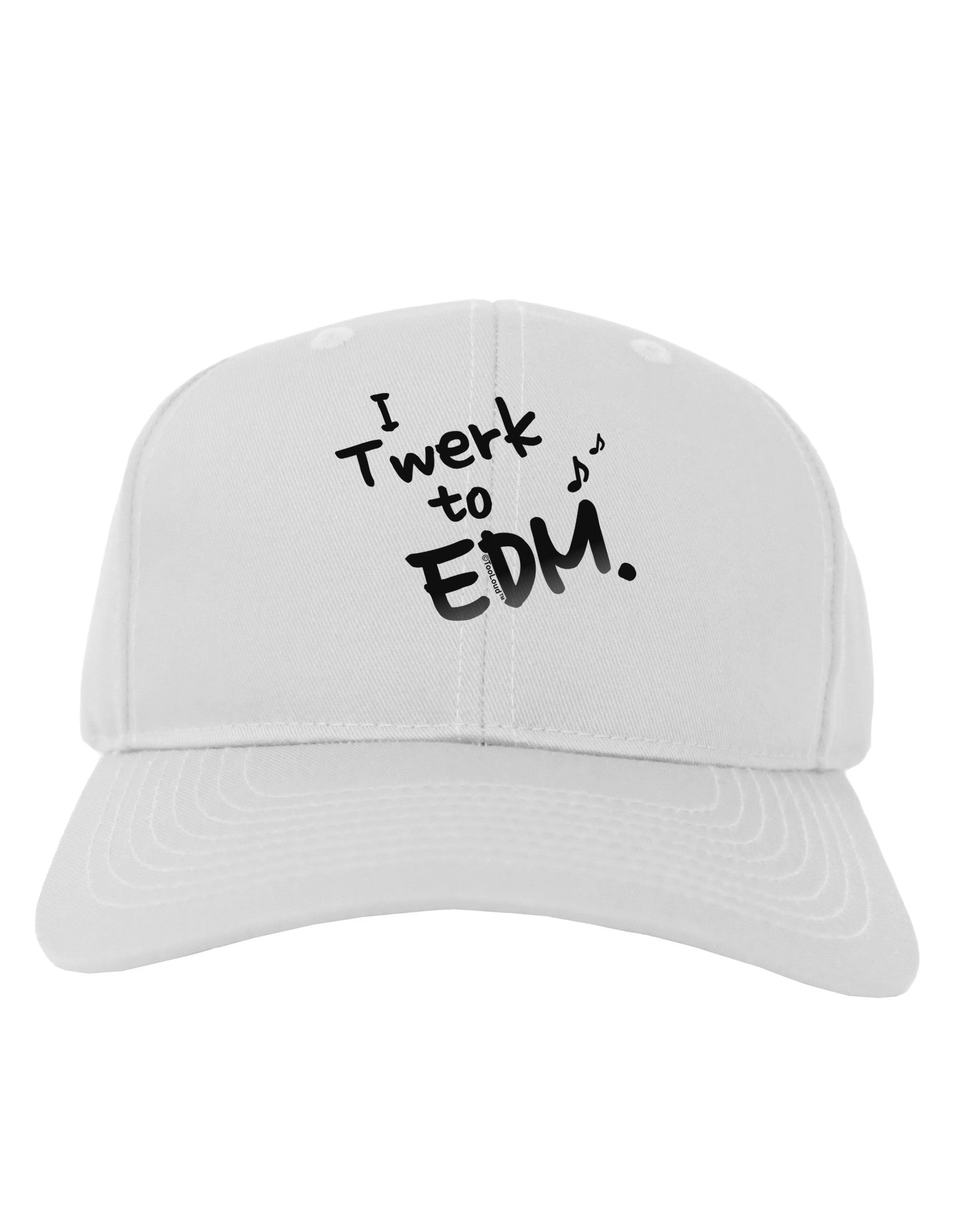 Twerk To EDM BnW Adult Baseball Cap Hat-Baseball Cap-TooLoud-White-One Size-Davson Sales