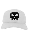 Retro 8-Bit Skull Adult Baseball Cap Hat-Baseball Cap-TooLoud-White-One Size-Davson Sales