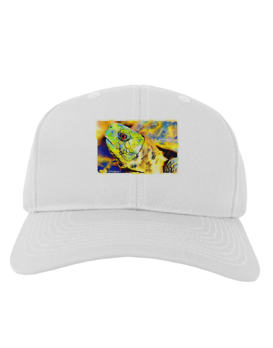 Menacing Turtle Watercolor Adult Baseball Cap Hat-Baseball Cap-TooLoud-White-One Size-Davson Sales
