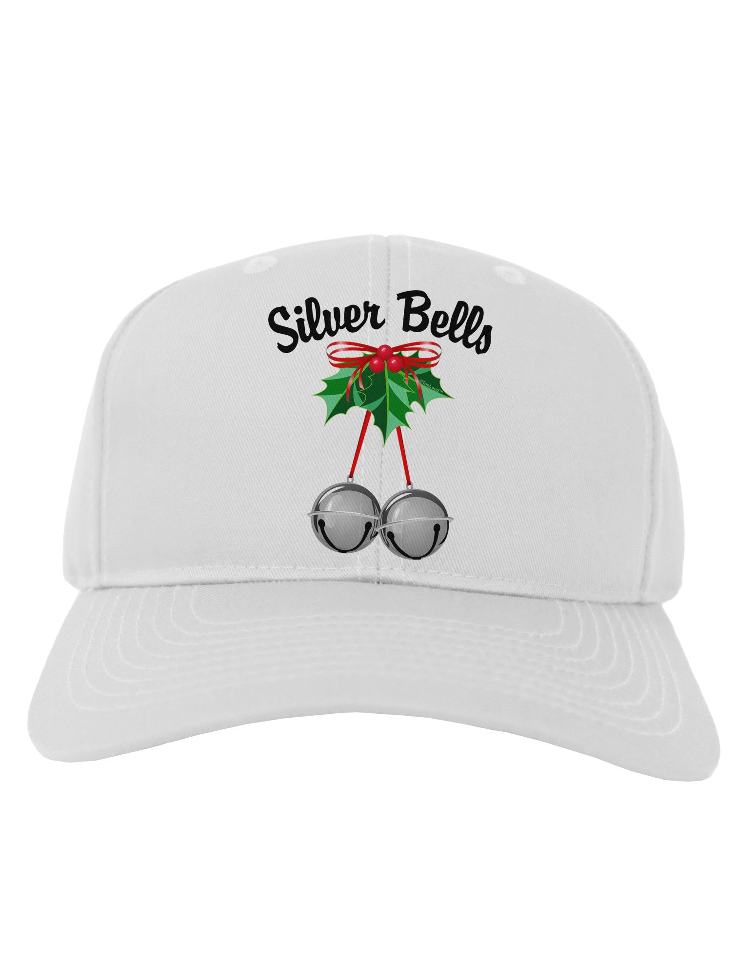 Silver Bells Adult Baseball Cap Hat by-Baseball Cap-TooLoud-White-One Size-Davson Sales