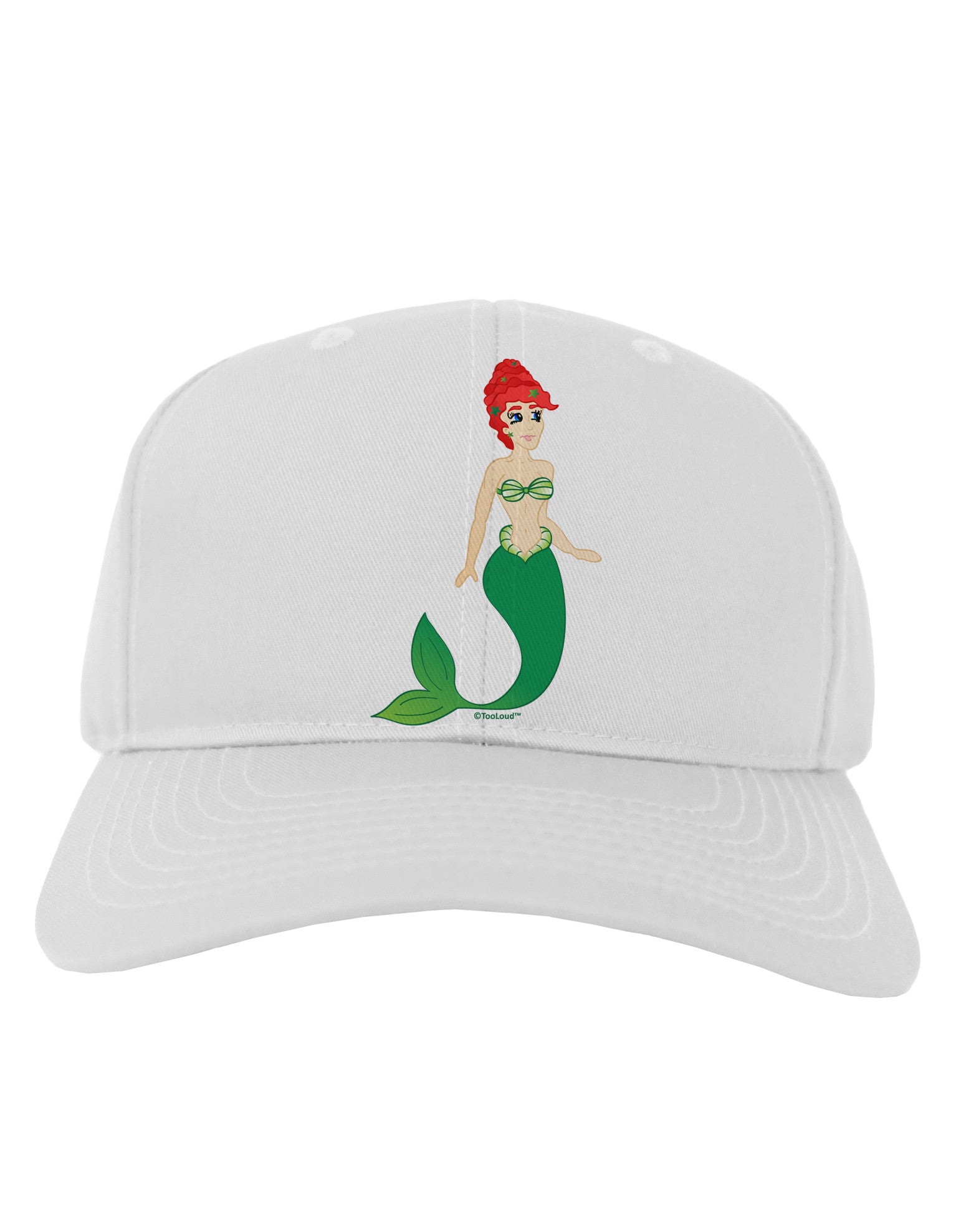 Mermaid Design - Green Adult Baseball Cap Hat-Baseball Cap-TooLoud-White-One Size-Davson Sales