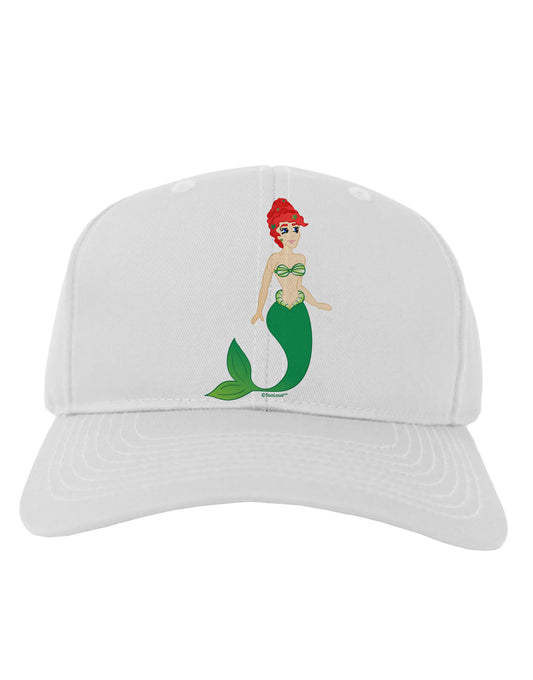 Mermaid Design - Green Adult Baseball Cap Hat-Baseball Cap-TooLoud-White-One Size-Davson Sales
