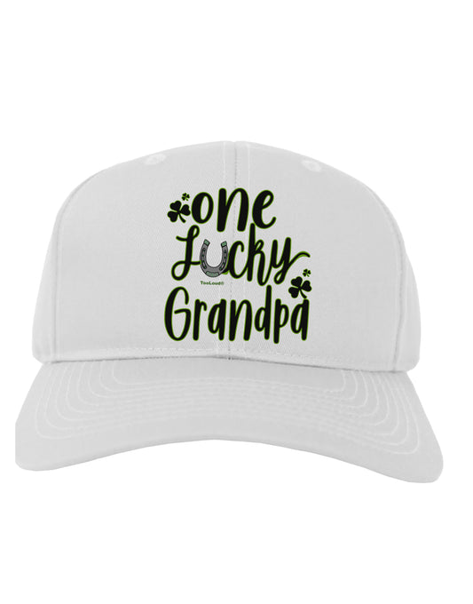 One Lucky Grandpa Shamrock Adult Baseball Cap Hat-Baseball Cap-TooLoud-White-One-Size-Fits-Most-Davson Sales