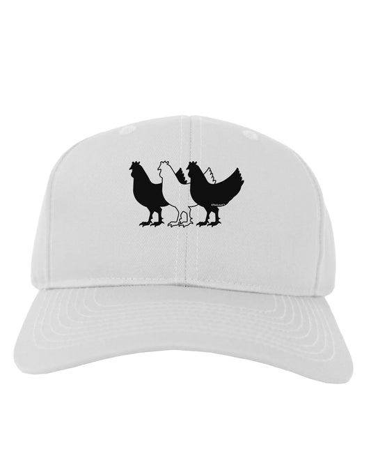 Three French Hens Adult Baseball Cap Hat-Baseball Cap-TooLoud-White-One Size-Davson Sales
