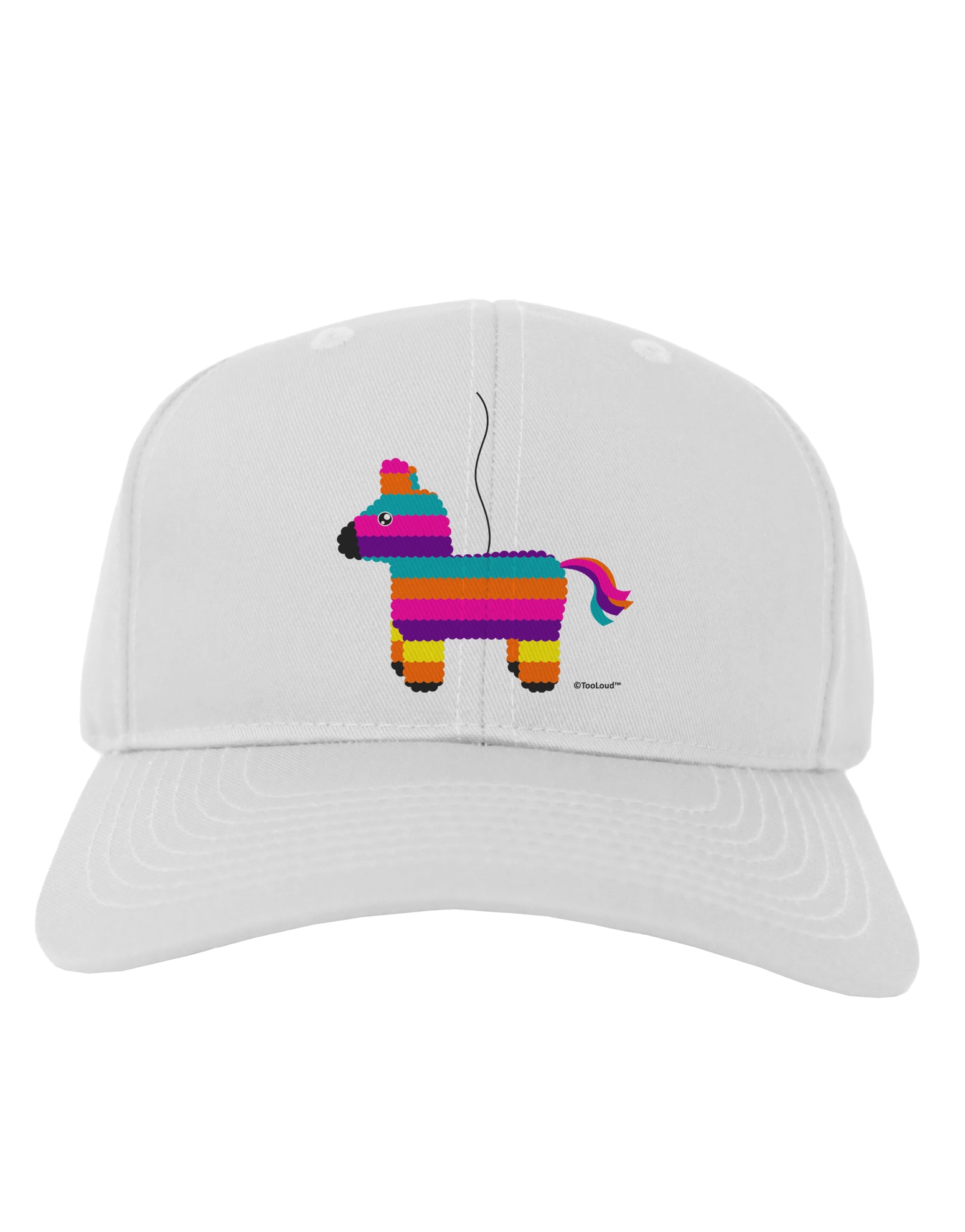 Colorful Hanging Pinata Design Adult Baseball Cap Hat by TooLoud-Baseball Cap-TooLoud-White-One Size-Davson Sales