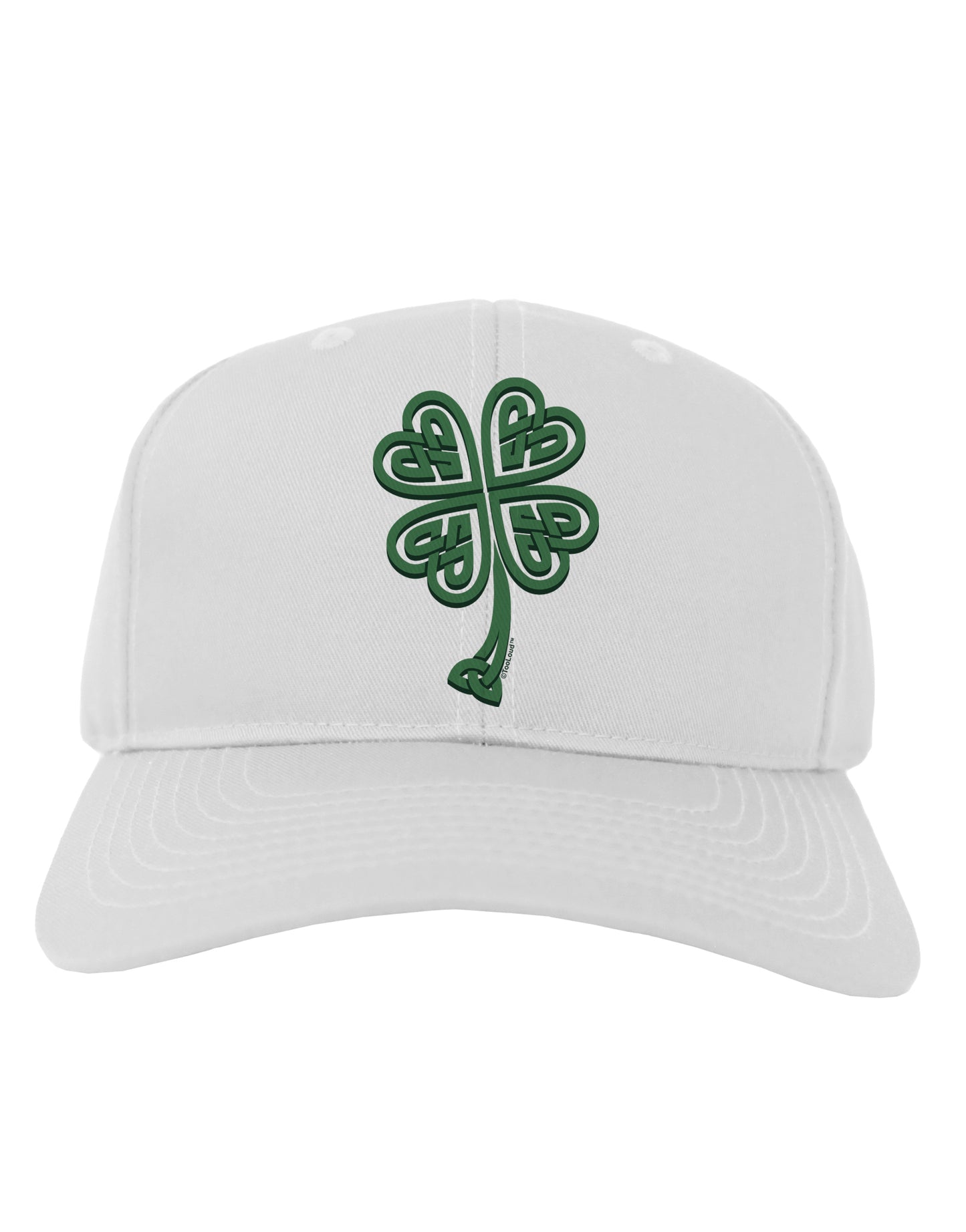 3D Style Celtic Knot 4 Leaf Clover Adult Baseball Cap Hat-Baseball Cap-TooLoud-White-One Size-Davson Sales