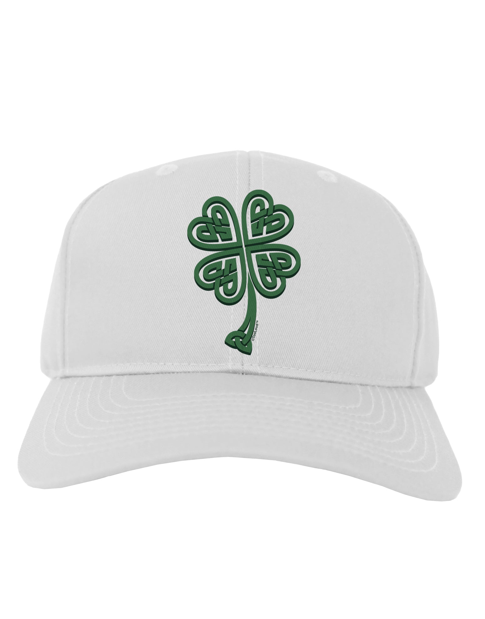 3D Style Celtic Knot 4 Leaf Clover Adult Baseball Cap Hat-Baseball Cap-TooLoud-White-One Size-Davson Sales