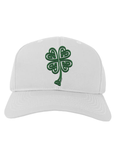 3D Style Celtic Knot 4 Leaf Clover Adult Baseball Cap Hat-Baseball Cap-TooLoud-White-One Size-Davson Sales