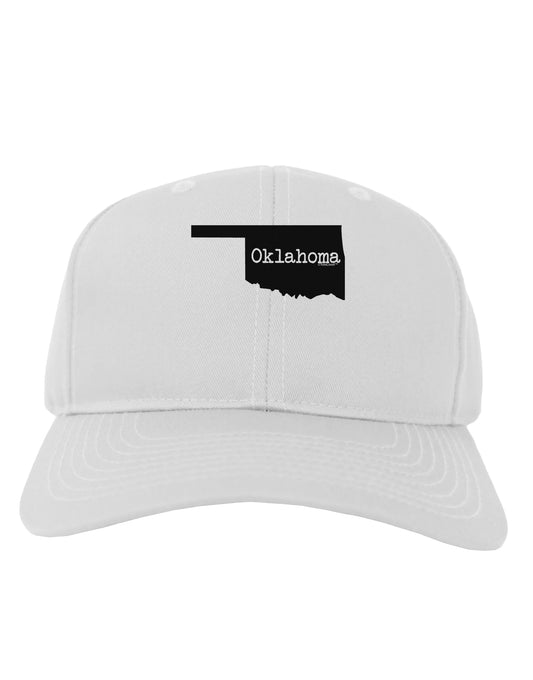 Oklahoma - United States Shape Adult Baseball Cap Hat by TooLoud-Baseball Cap-TooLoud-White-One Size-Davson Sales