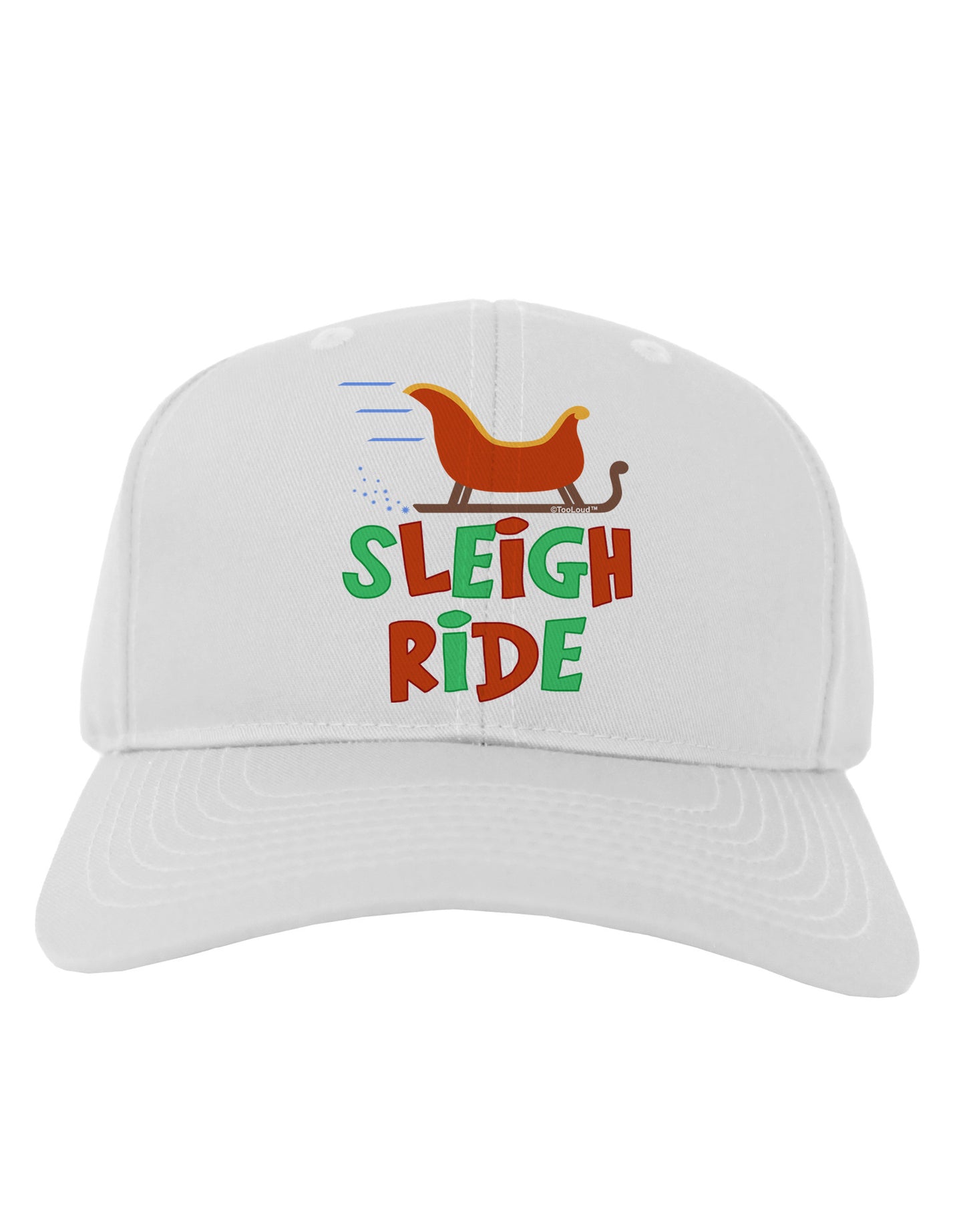 Sleigh Ride Color Adult Baseball Cap Hat-Baseball Cap-TooLoud-White-One Size-Davson Sales