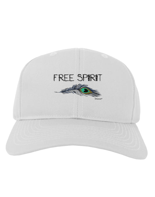Graphic Feather Design - Free Spirit Adult Baseball Cap Hat by TooLoud-Baseball Cap-TooLoud-White-One Size-Davson Sales