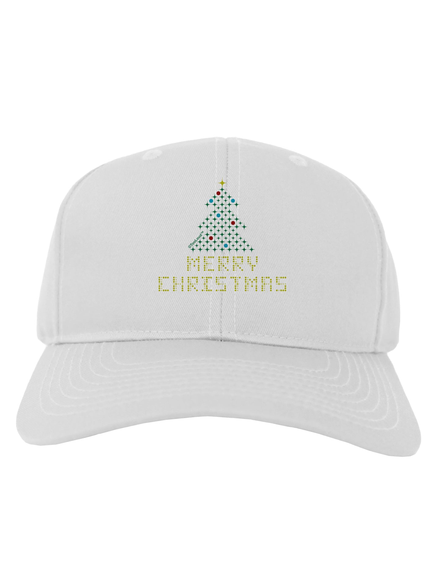 Merry Christmas Sparkles Adult Baseball Cap Hat-Baseball Cap-TooLoud-White-One Size-Davson Sales