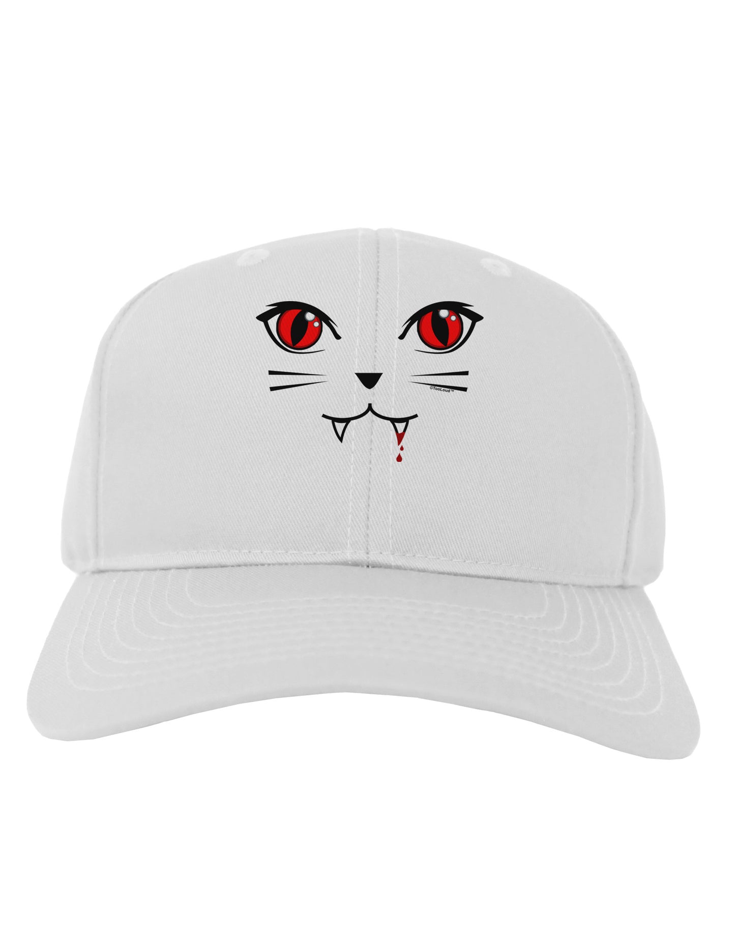 TooLoud Vamp Kitty Adult Baseball Cap Hat-Baseball Cap-TooLoud-White-One Size-Davson Sales