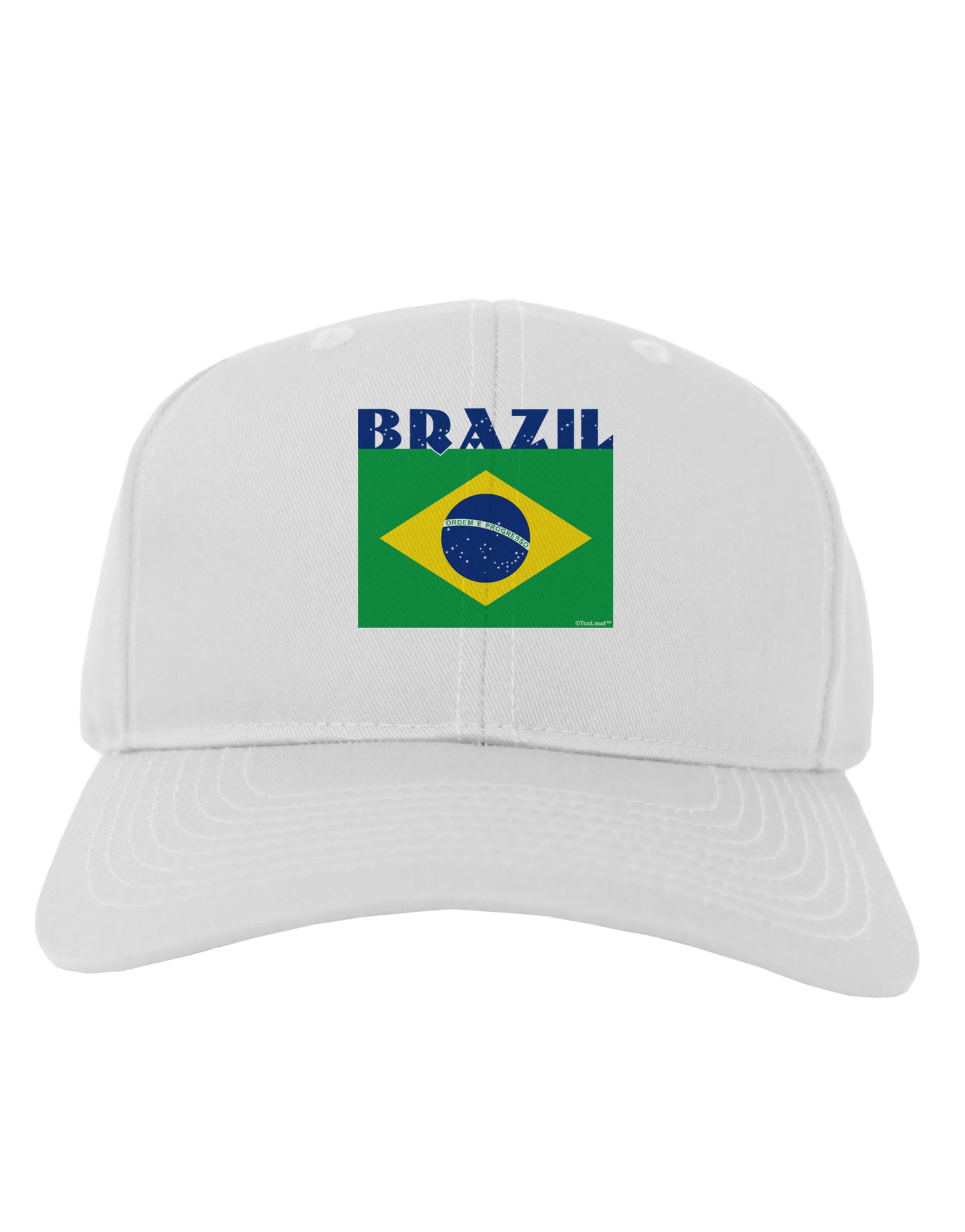 Brazil Flag Adult Baseball Cap Hat-Baseball Cap-TooLoud-White-One Size-Davson Sales