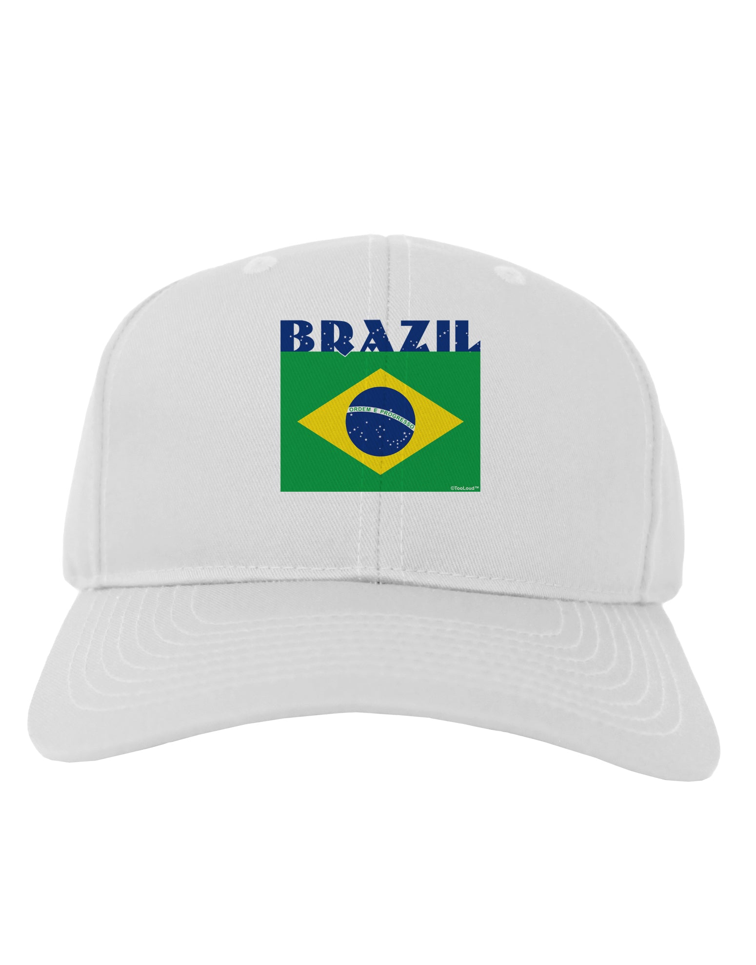 Brazil Flag Adult Baseball Cap Hat-Baseball Cap-TooLoud-White-One Size-Davson Sales