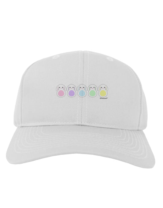 Cute Pastel Bunnies Adult Baseball Cap Hat by TooLoud-Baseball Cap-TooLoud-White-One Size-Davson Sales