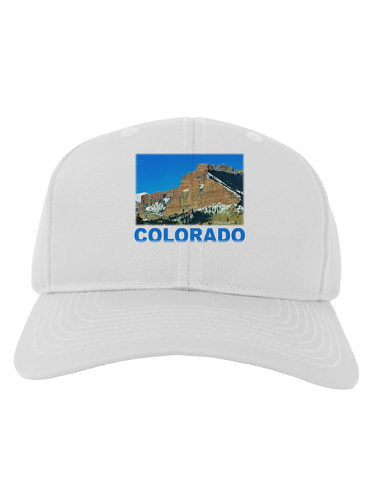 Colorado Snowy Mountains Text Adult Baseball Cap Hat-Baseball Cap-TooLoud-White-One Size-Davson Sales