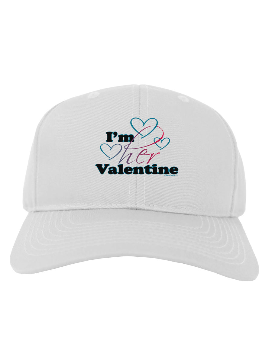 I'm HER Valentine Adult Baseball Cap Hat-Baseball Cap-TooLoud-White-One Size-Davson Sales