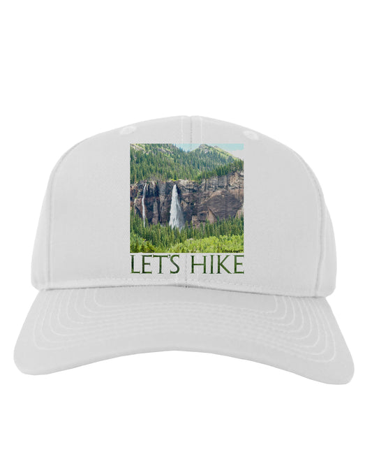 Beautiful Cliffs - Lets Hike Adult Baseball Cap Hat by-Baseball Cap-TooLoud-White-One Size-Davson Sales