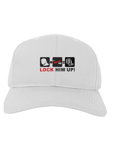 Lock Him Up Anti-Trump Funny Adult Baseball Cap Hat by TooLoud-Baseball Cap-TooLoud-White-One Size-Davson Sales