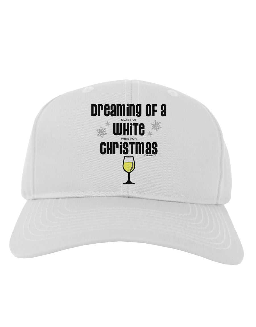 White Wine For Christmas Adult Baseball Cap Hat-Baseball Cap-TooLoud-White-One Size-Davson Sales