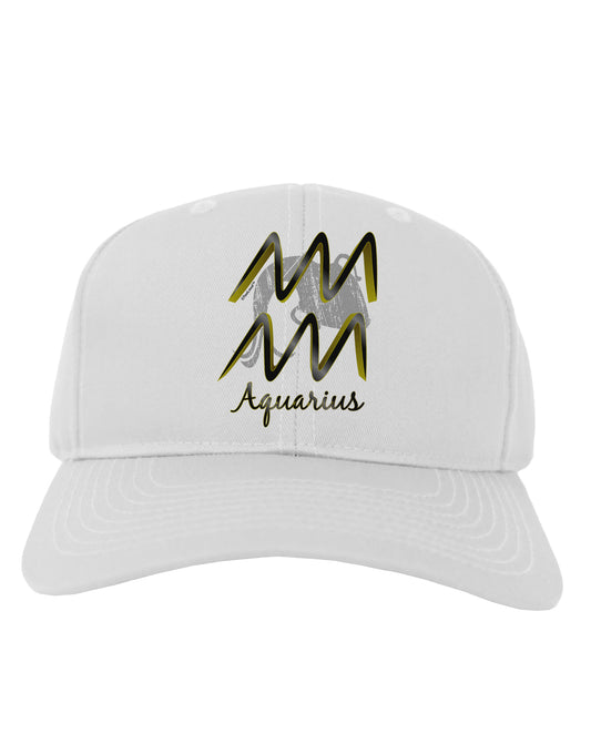 Aquarius Symbol Adult Baseball Cap Hat-Baseball Cap-TooLoud-White-One Size-Davson Sales