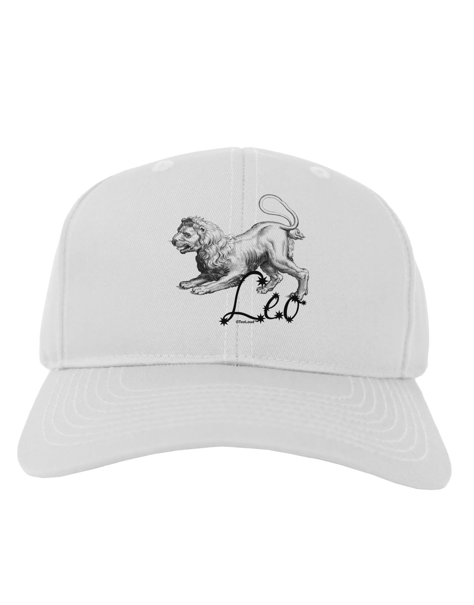 Leo Illustration Adult Baseball Cap Hat-Baseball Cap-TooLoud-White-One Size-Davson Sales