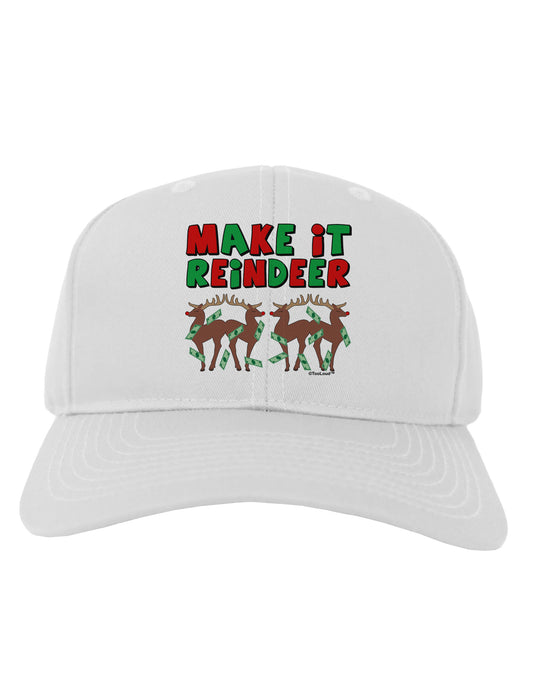 Make It Reindeer Adult Baseball Cap Hat-Baseball Cap-TooLoud-White-One Size-Davson Sales