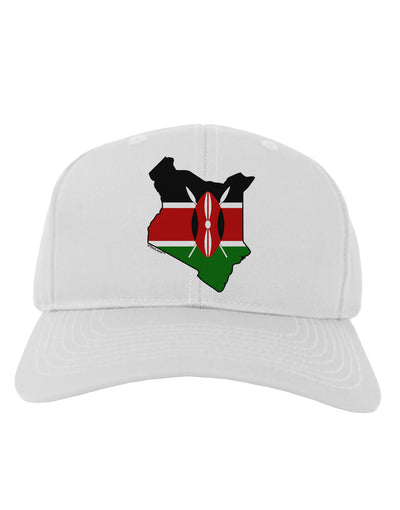 Kenya Flag Silhouette Adult Baseball Cap Hat-Baseball Cap-TooLoud-White-One Size-Davson Sales