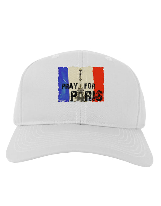 Pray For Paris Watercolor Adult Baseball Cap Hat-Baseball Cap-TooLoud-White-One Size-Davson Sales