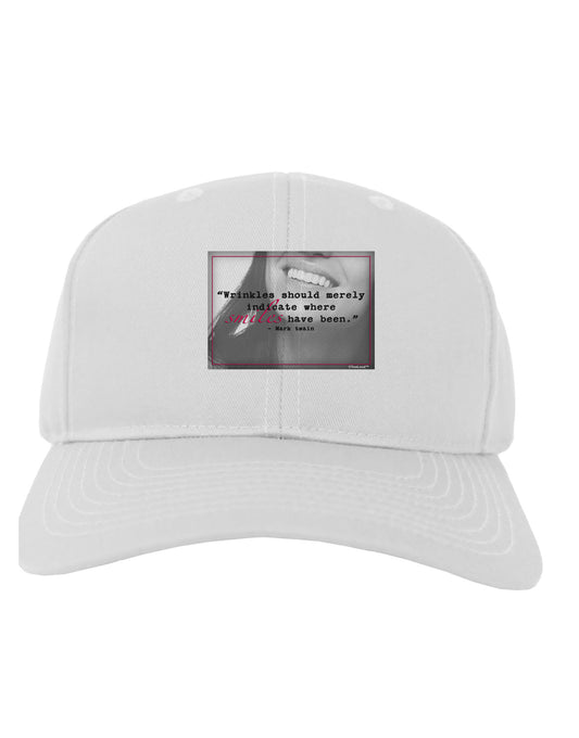 Where Smiles Mark Twain Adult Baseball Cap Hat-Baseball Cap-TooLoud-White-One Size-Davson Sales