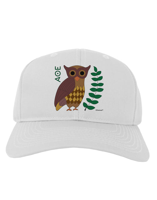 Owl of Athena Adult Baseball Cap Hat by TooLoud-Baseball Cap-TooLoud-White-One Size-Davson Sales