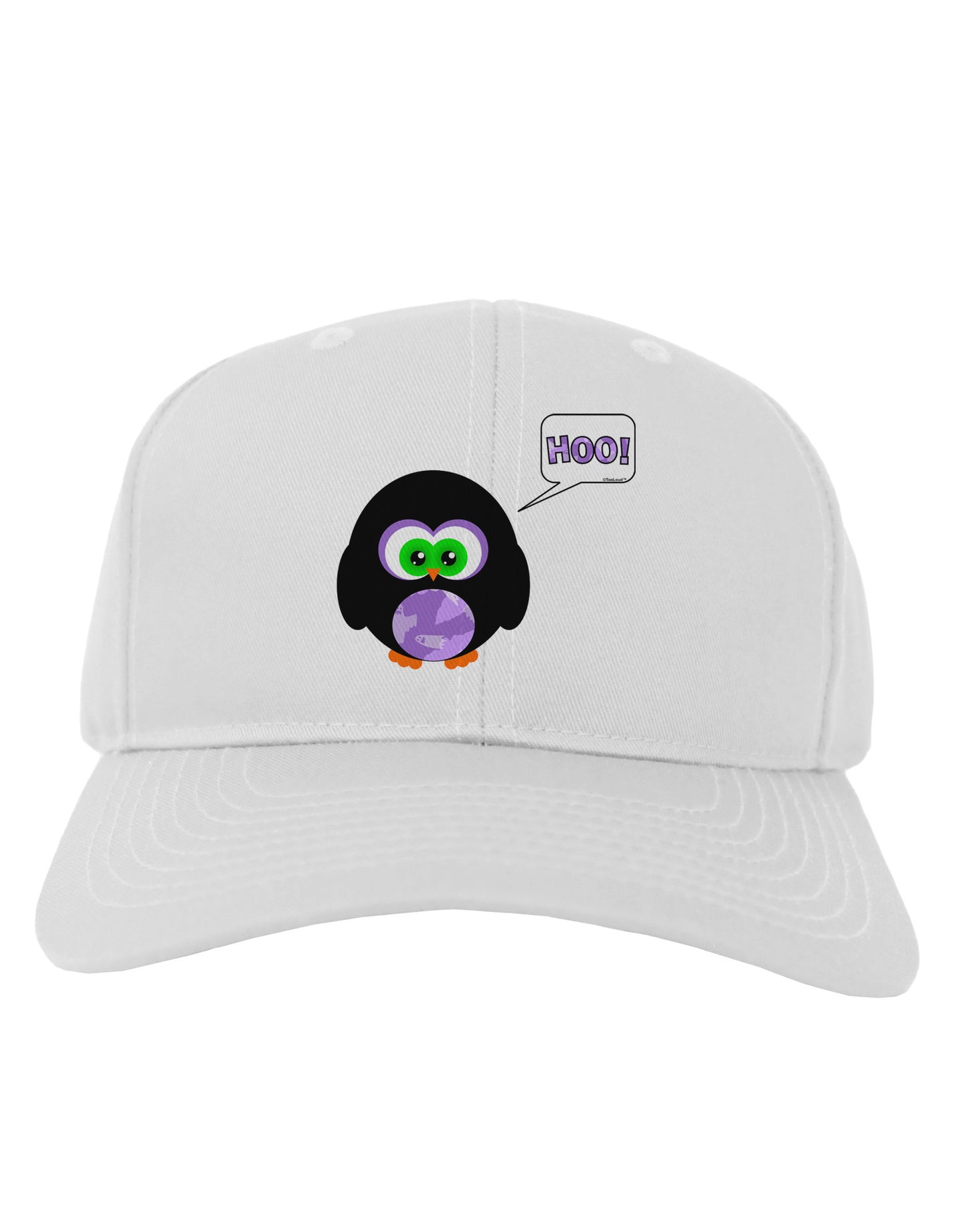 Cute Owl Halloween Hoo Adult Baseball Cap Hat-Baseball Cap-TooLoud-White-One Size-Davson Sales