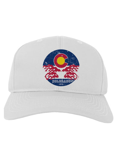 Grunge Colorado Emblem Flag Adult Baseball Cap Hat-Baseball Cap-TooLoud-White-One-Size-Fits-Most-Davson Sales